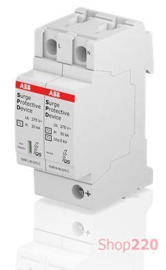 Ограничитель импульсных перенапряжений OVR T2 1N 40-275 P QS, ABB - фото 102155