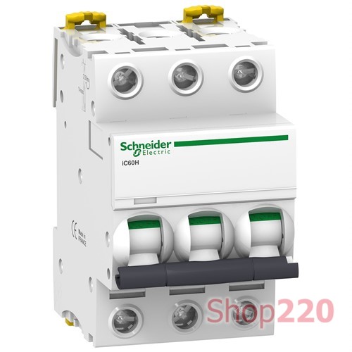 Автоматический выключатель 6А, 3 полюса, кривая C, IC60H Acti9 Schneider Electric
