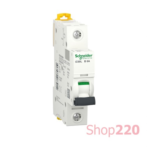 Автоматический выключатель 6А, 1 полюс, кривая B, IC60L Acti9 Schneider Electric - фото 105966