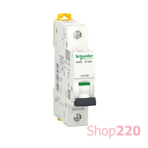 Автоматический выключатель 32А, 1 полюс, кривая B, IC60L Acti9 Schneider Electric - фото 105971