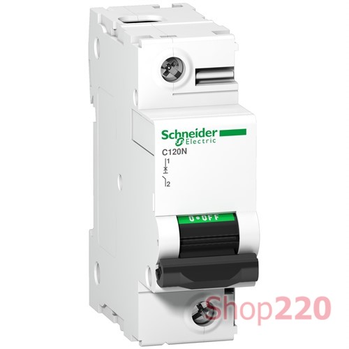 Автоматический выключатель 80А, 1 полюс, кривая C, C120N Acti9 Schneider Electric