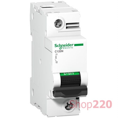 Автоматический выключатель 100А, 1 полюс, кривая C, C120N Acti9 Schneider Electric - фото 106146