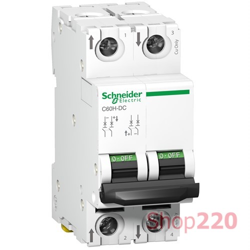 Автомат постоянного тока 13А, 2 полюса, кривая C, C60H-DC Acti9 Schneider Electric