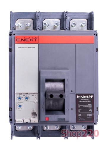 Силовой автомат с электронным расцепителем 1600 А, 3-фазный, e.industrial.ukm.1600Rе.1600 Enext