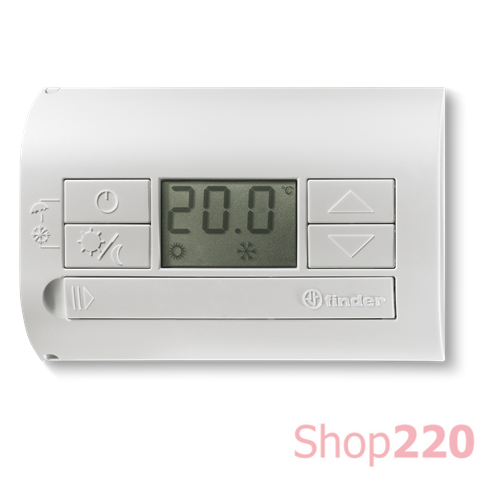 Термостат комнатный; 1CO; 5A; 2 AAA; +5..+37°C; белый; День/Ночь; Вкл/Выкл/Лето/Зима; LCD; поверхностный - фото 110091