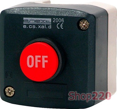Кнопочный пост stop, выпуклая кнопка, e.cs.stand.xal.d.118 Enext - фото 117840