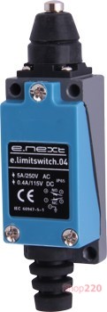 Выключатель концевой толкатель, e.limitswitch.04 Enext - фото 117864