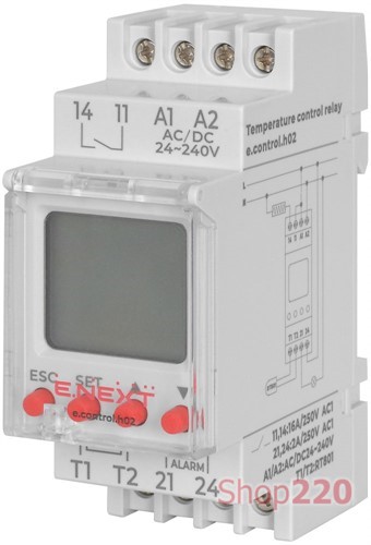 Реле контроля температуры 16A, АС/DC 24-240, -25…+130 °С, e.control.h02 Enext - фото 118015