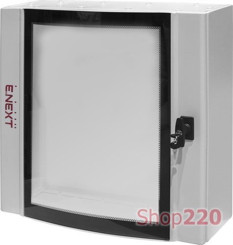 Корпус металлический IP55 с монтажной панелью, 750*600*200 мм, со стеклом, e.mbox.industrial.p.75.60.20.gl Enext
