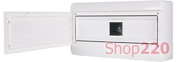 Корпус пластиковый, навесной (NT) 18-модульный, однорядный, IP 40 с непрозрачной дверцей, Tarel