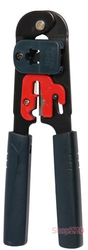 Инструмент для обжима коннекторов, зачистки и резки кабеля, e.tool.crimp.ht.208.m Enext