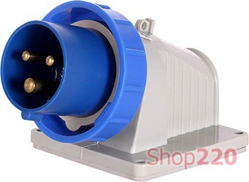 Силовая вилка стационарная 3Р+N+Z, 400В, 16А, IP67, Tarel