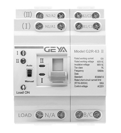 Автомат ввода резерва 40А, 4 полюса, G2R-40 GEYA