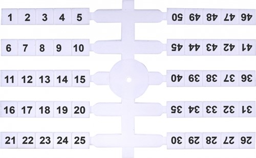 Маркировочная табличка (200шт.) EO3 (1-50)