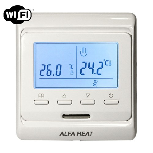 Терморегулятор программный для теплого пола Alfa Heat Pro WI-FI - фото 150777