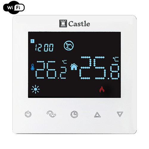 Терморегулятор для теплого пола Castle AC606H с функцией WI-FI (Белый) - фото 150789