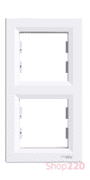 Рамка 2 поста, вертикальная, белый, EPH5810221 Schneider Asfora - фото 31070