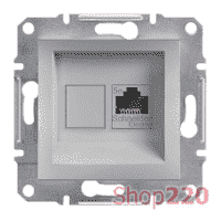 Розетка компьютерная RJ-45, STP, алюминий, EPH5000161 Asfora Schneider - фото 33801