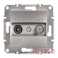 Розетка ТВ-SAT индивидуальная, бронза, EPH3400469 Asfora Schneider