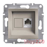 Розетка компьютерная RJ-45, STP, бронза, EPH5000169 Asfora Schneider - фото 33885