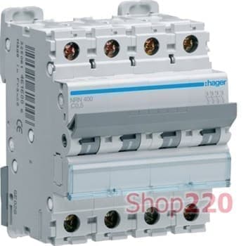 Автоматический выключатель 25 А, 4 полюса, С, 25 kA NRN425 Hager
