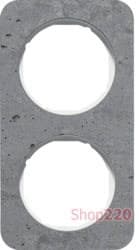 Рамка 2 поста, серый/полярная белизна, бетон, R.1 Berker - фото 34715