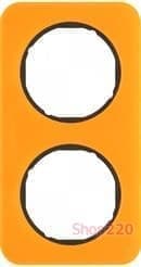 Рамка 2 поста, оранжевый прозрачный/черный, акрил, R.1 Berker - фото 34738