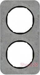 Рамка 2 поста, серый/черный, бетон, R.1 Berker - фото 34748