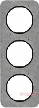 Рамка 3 поста, серый/черный, бетон, R.1 Berker - фото 34749