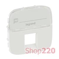 Лицевая панель RJ11/RJ45 с текстом, белый, Valena 755475 Legrand - фото 38388