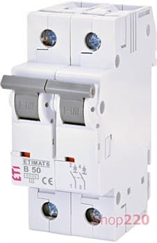 Автоматический выключатель 50А, 2 полюса, тип B, Eti 2113521 - фото 46539
