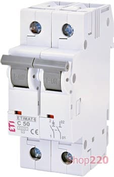 Автоматический выключатель 50А, 2 полюса, тип C, Eti 2142521 - фото 46596