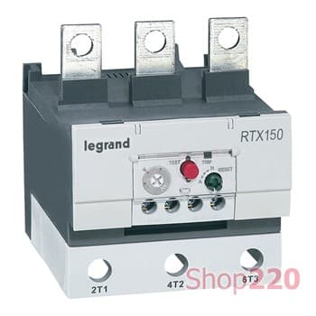 Реле тепловое RTX3 150, 45-65A стандартного типа, 416760 Legrand - фото 48018