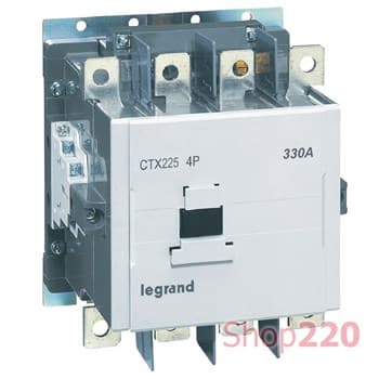 Контактор 330 А, катушка 100 В-240 В AC/DC, 4 полюса, Legrand 416486 CTX3