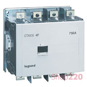 Контактор 750 А, катушка 200 В-240 В AC/DC, 4 полюса, Legrand 416516 CTX3
