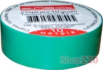 Изолента e.tape.stand.20.green, зеленая (20м) - фото 51317