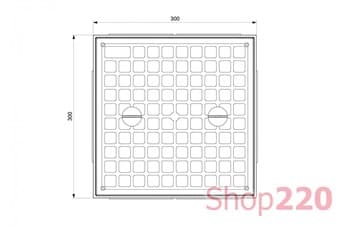 Крышка кабельного колодца 300x300 мм, серый, ADAL PANO MD9106 - фото 52974