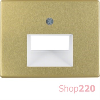 Накладка для двойной компьютерной розетки, золото, ARSYS Berker 14100002 - фото 62640