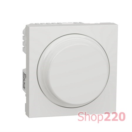 Диммер поворотный для LED ламп Wiser, белый, 2 модуля, Unica New Schneider NU351618 - фото 68704