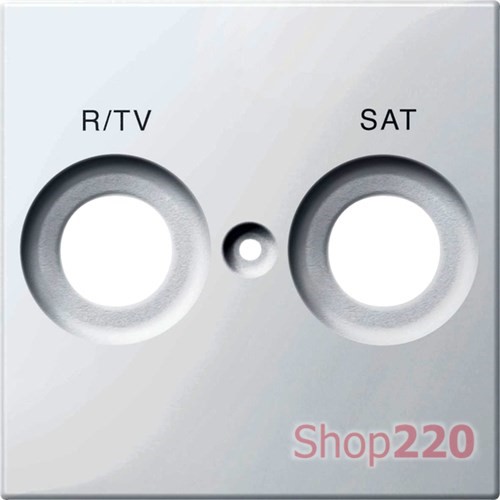 Накладка телевизионной двойной розетки TV/R+SAT, полярно-белый, Merten MTN299819 - фото 73016