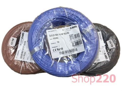 Термостойкий провод 1x0,5 мм кв, синий (ГОСТ), OLFLEX HEAT 180 SiF Lapp Kabel 48002 - фото 73600