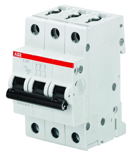 Автомат 10А, 3 полюса, тип B, S203-B10 ABB 2CDS253001R0105