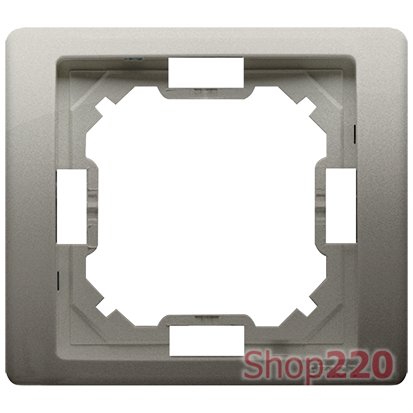 Рамка одинарная, сатин, Basic Neos Simon - фото 88085