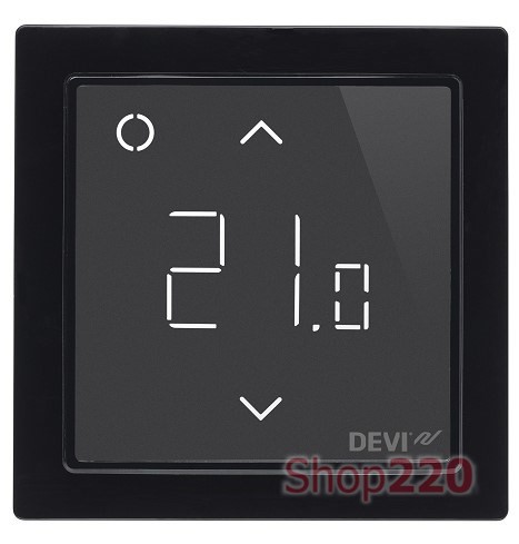 Терморегулятор Devireg Smart с Wi-Fi, черный, 140F1143 Devi - фото 90552