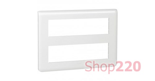 Рамка 2х8 модулей, белый, Mosaic New Legrand 078837L
