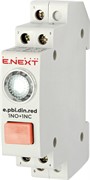 Кнопка на DIN-рейку с индикатором, красная, e.pbi.din.red Enext i0790003