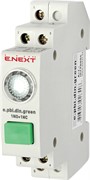 Кнопка на DIN-рейку с индикатором, зеленая, e.pbi.din.green Enext i0790004