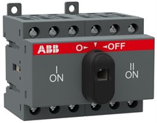 Переключатель нагрузки 1-0-2, 25А, 3 полюса, OT25F3C ABB