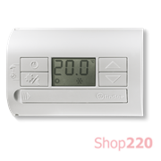 Термостат комнатный; 1CO; 5A; 2 AAA; +5..+37°C; белый; День/Ночь; Вкл/Выкл/Лето/Зима; LCD; поверхностный