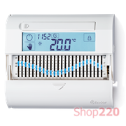 Термостат комнатный; суточный; 1CO; 5A; 2 AAA; +5..+37°C (–20..+90°C); белый; программ.; 15мин/1час.; смысл. LCD; поверхностный